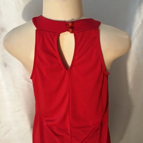 love J Red Sleeveless Blouse Size Large - Picture 4 of 5